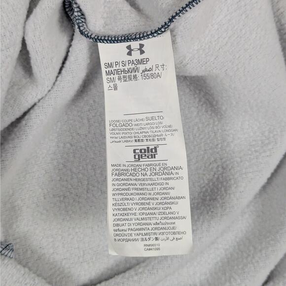 Under Armour Fleece Storm Hoodie Womens Small ColdGear Sweatshirt Heather Green - Picture 7 of 10